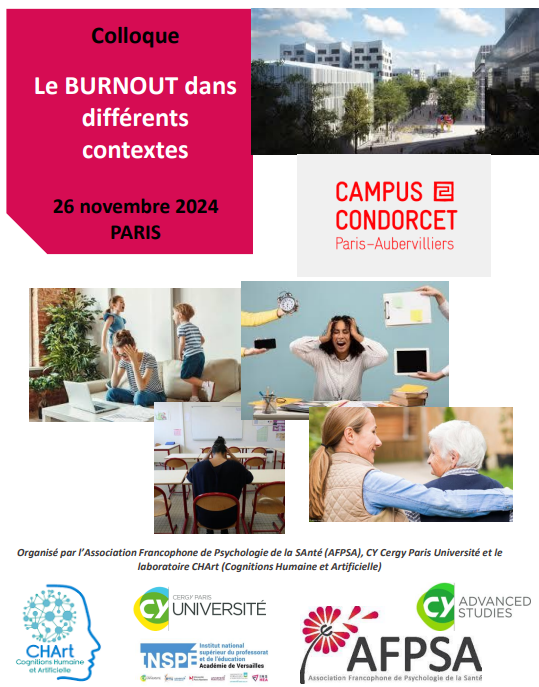 Affiche colloque Le burnout dans différents contexte